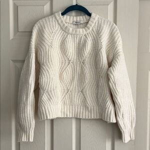 Madewell Cream Cable Knit Sweater